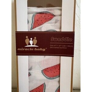 Miracle Baby Swaddle Or Breast Feed Cover Watermelon Blanket 47 x 47in New N Box
